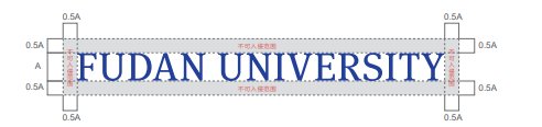 放大复制成校门匾额